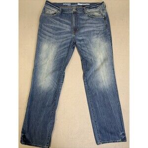 DKNY Jeans Men’s Size 38X32 SOHO Relaxed Fit Distressed Cotton Blue Denim Pants